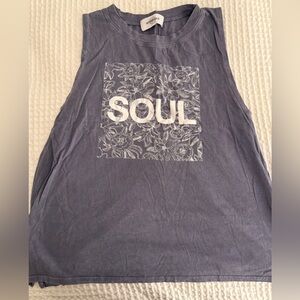 Soul cycle floral tank top